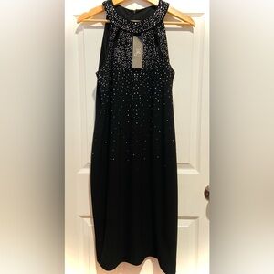 Joseph Ribkoff Black Sleeveless‎ Beaded Evening Dress